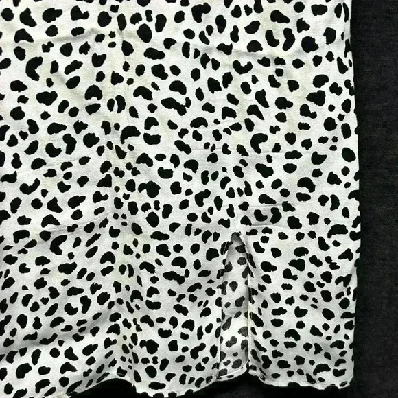 Reformation Marlowe slip dress size small ecru and black spots - Picture 6 of 7